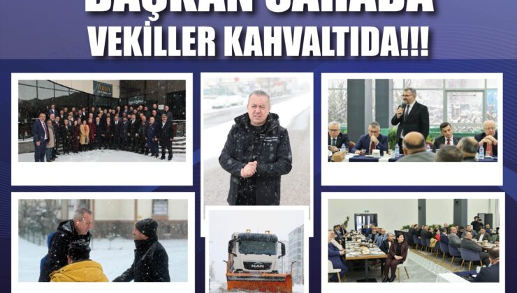 BAŞKAN SAHADA, VEKİLLER KAHVALTIDA!..