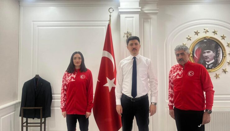 Karslı Milli sporcu Tuğba Toptaş,Digor Kaymakamını Ziyaret etti