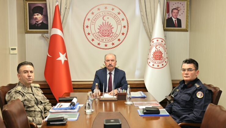 Çorum Valisi Ali Çalgan, İçişleri Bakanlığı’nın VKS Toplantısına Katıldı