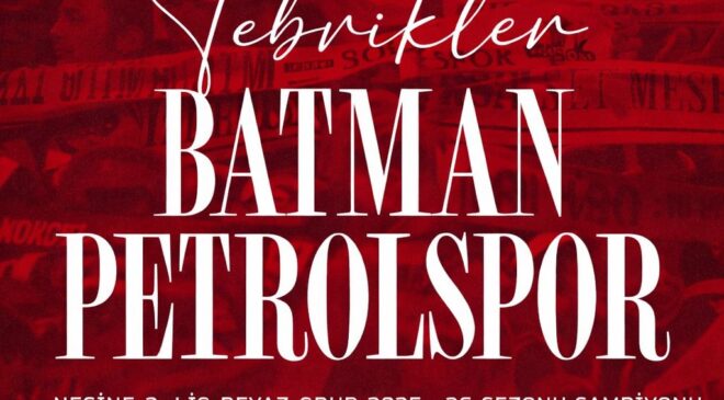 Azmin Zaferi Batman Petrolspor’dan Tarihi Yükseliş Tek Haber Ajansı Başkanı Solmaz’dan Tebrik Mesajı